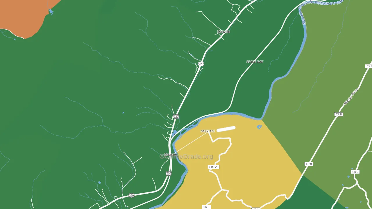 Dawson, MD Map of Vehicle Theft Rates