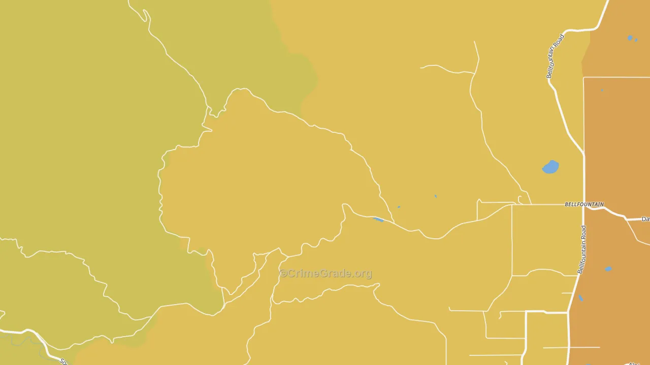 Dawson, OR Map of Vehicle Theft Rates