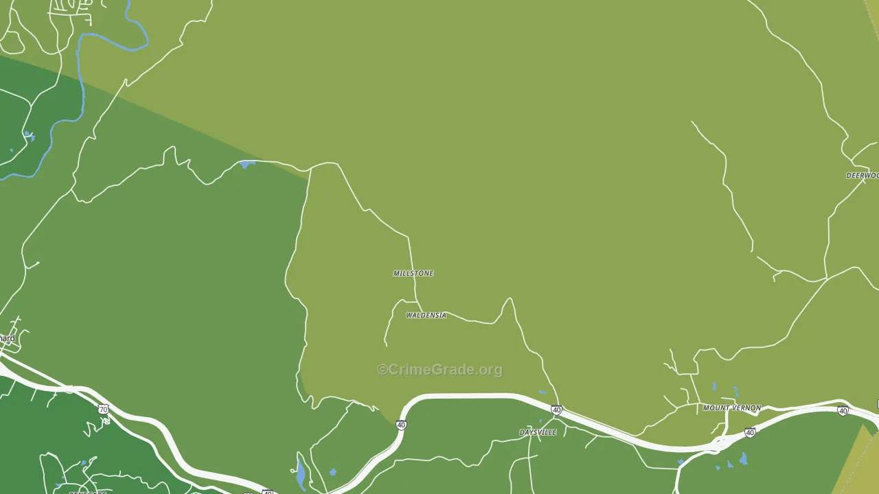 Daysville, TN Map of Vehicle Theft Rates