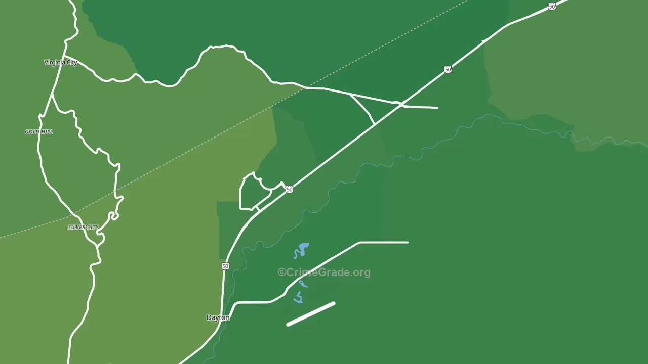 Dayton, NV Map of Vehicle Theft Rates