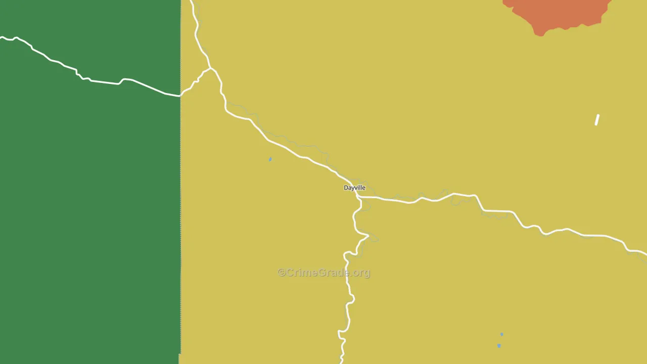 Dayville, OR Map of Vehicle Theft Rates