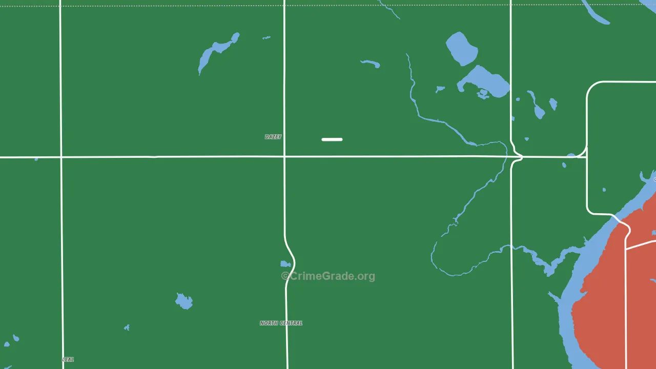 Dazey, ND Map of Vehicle Theft Rates