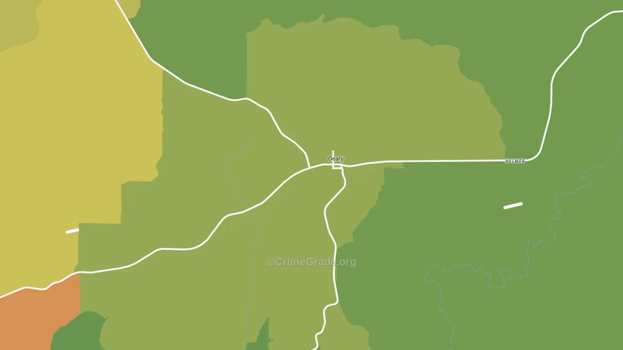 Deary, ID Map of Vehicle Theft Rates