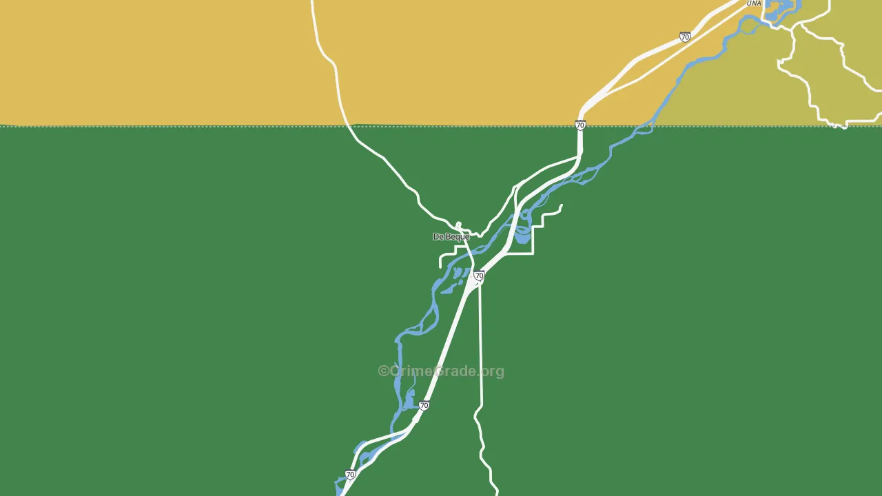 DeBeque, CO Map of Vehicle Theft Rates