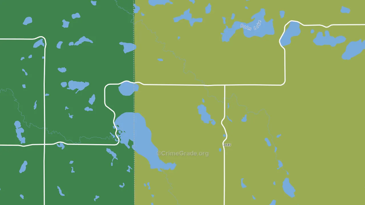 Debs, MN Map of Vehicle Theft Rates