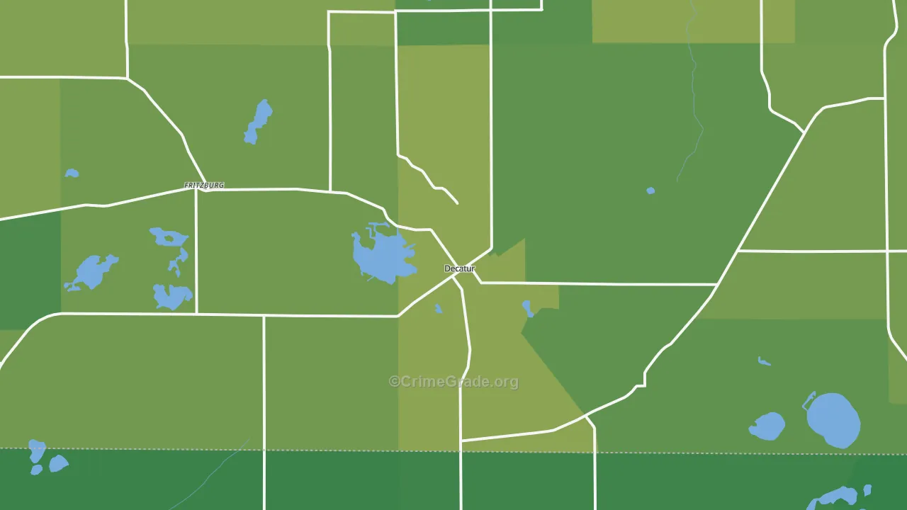 Decatur, MI Map of Vehicle Theft Rates