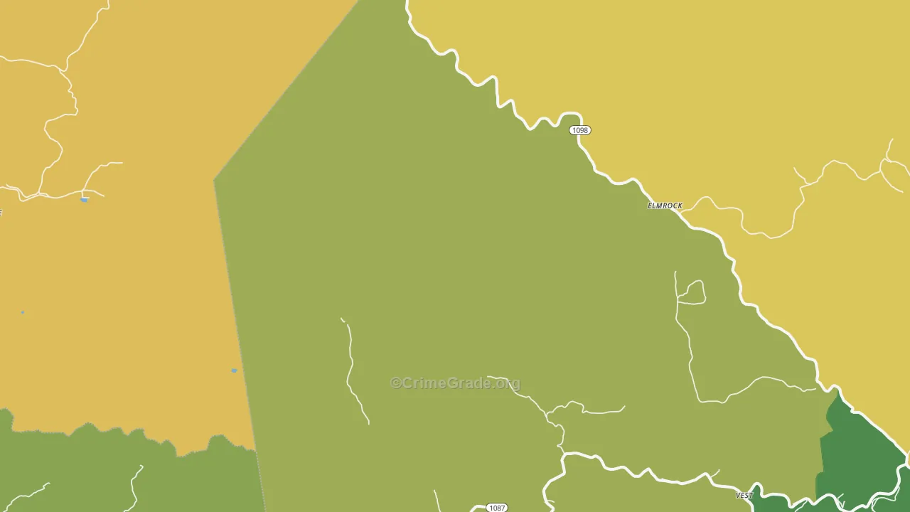 Decoy, KY Map of Vehicle Theft Rates