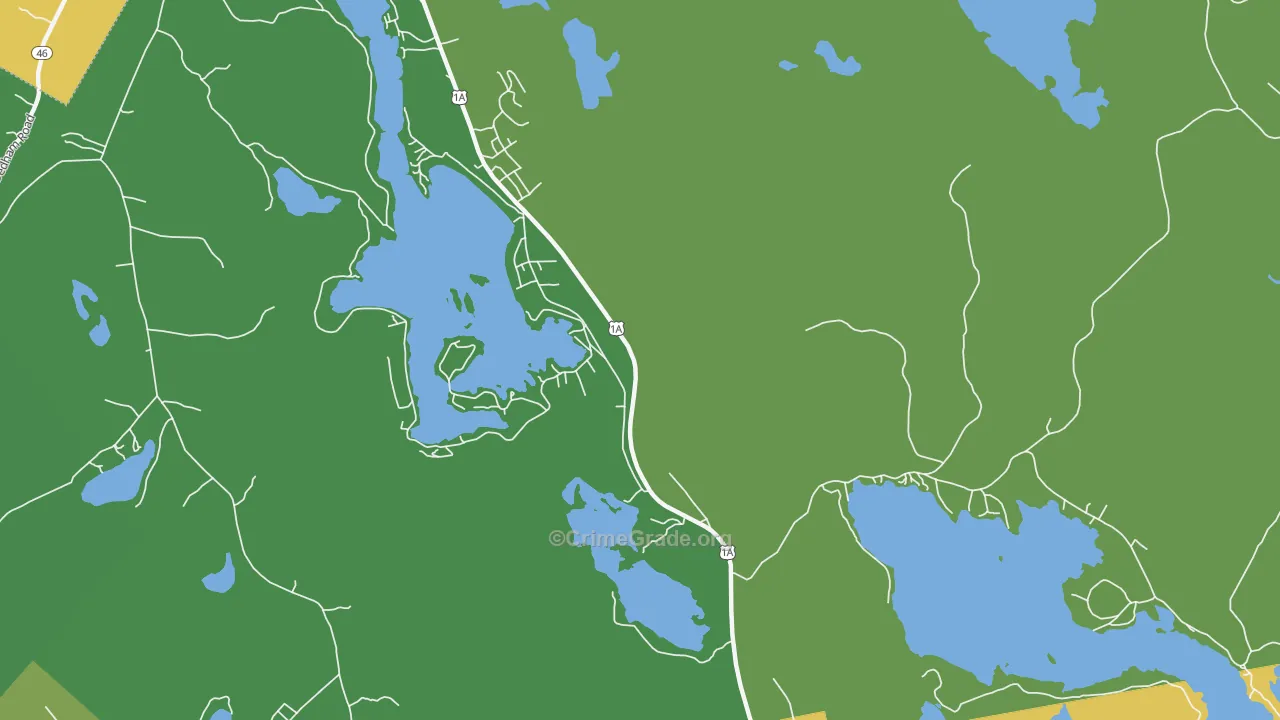 Dedham, ME Map of Vehicle Theft Rates