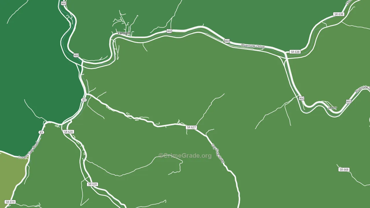 Deel, VA Map of Vehicle Theft Rates