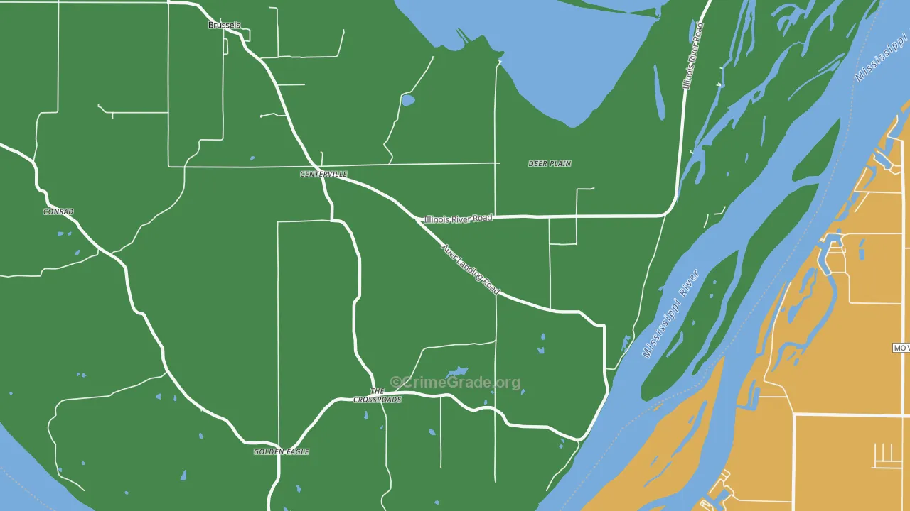 Deer Plain, IL Map of Vehicle Theft Rates