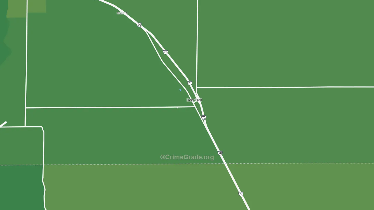 Deer Trail, CO Map of Vehicle Theft Rates