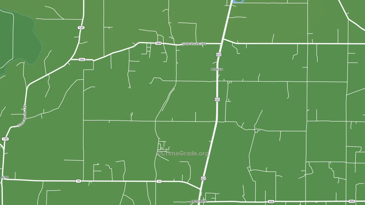 Dehlco, LA Map of Vehicle Theft Rates