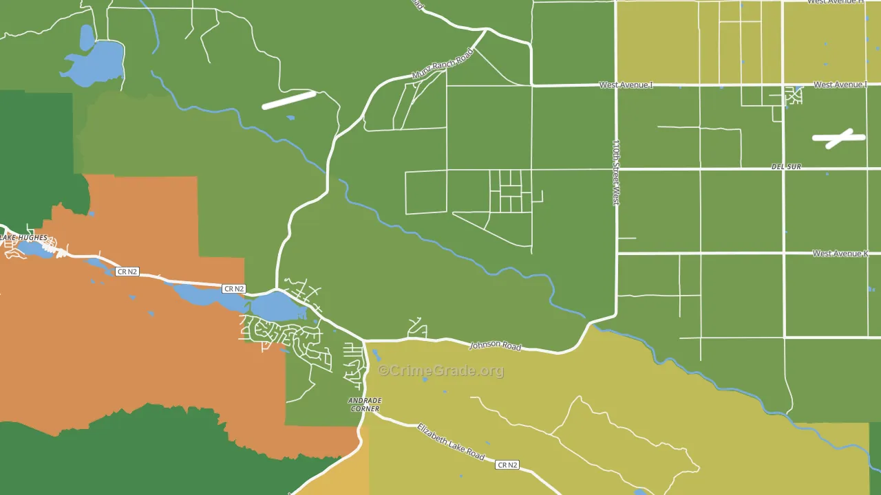 Del Sur, CA Map of Vehicle Theft Rates