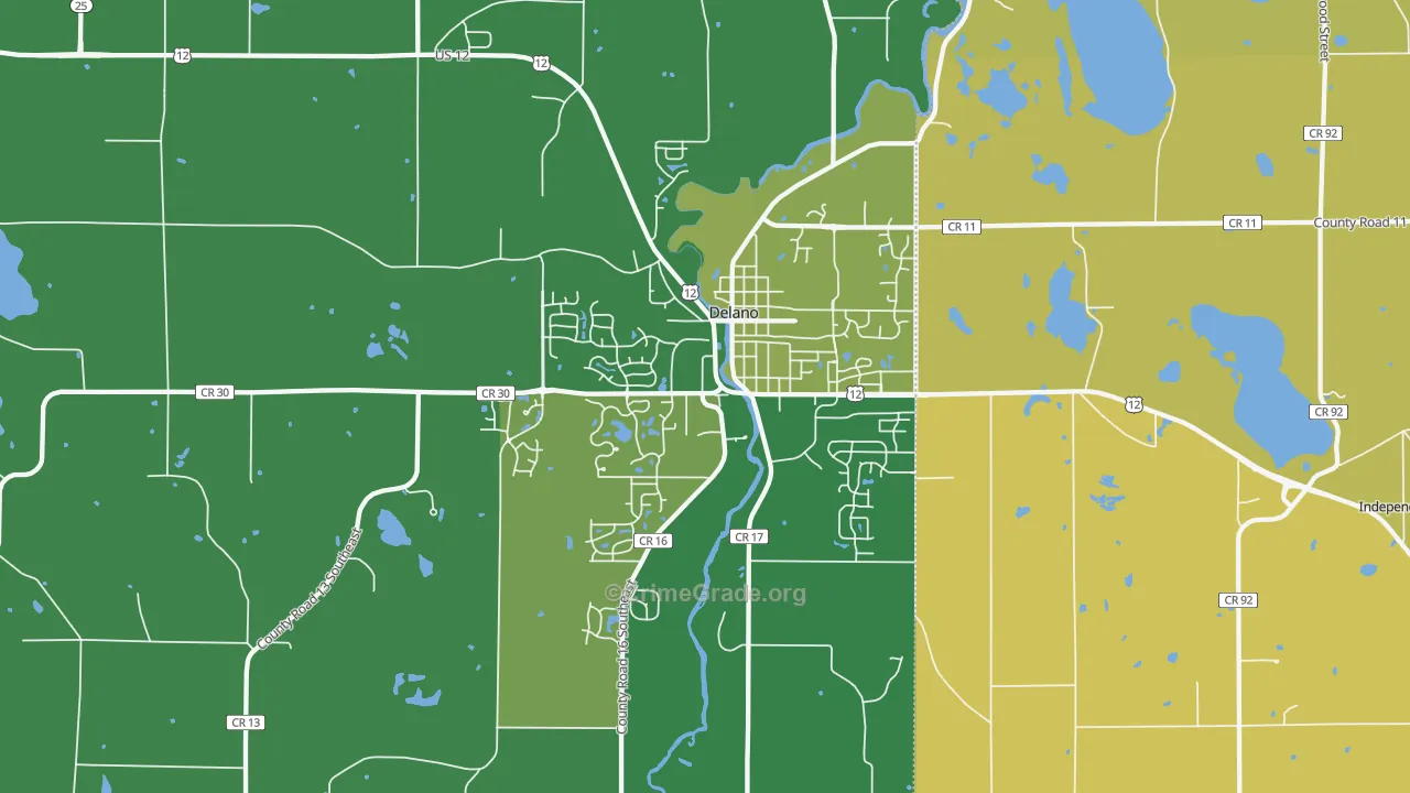 Delano, MN Map of Vehicle Theft Rates