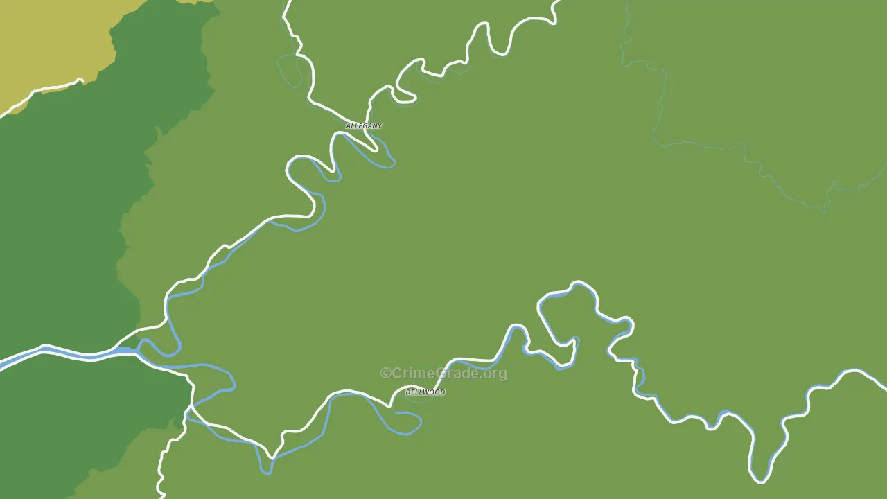 Dellwood, OR Map of Vehicle Theft Rates