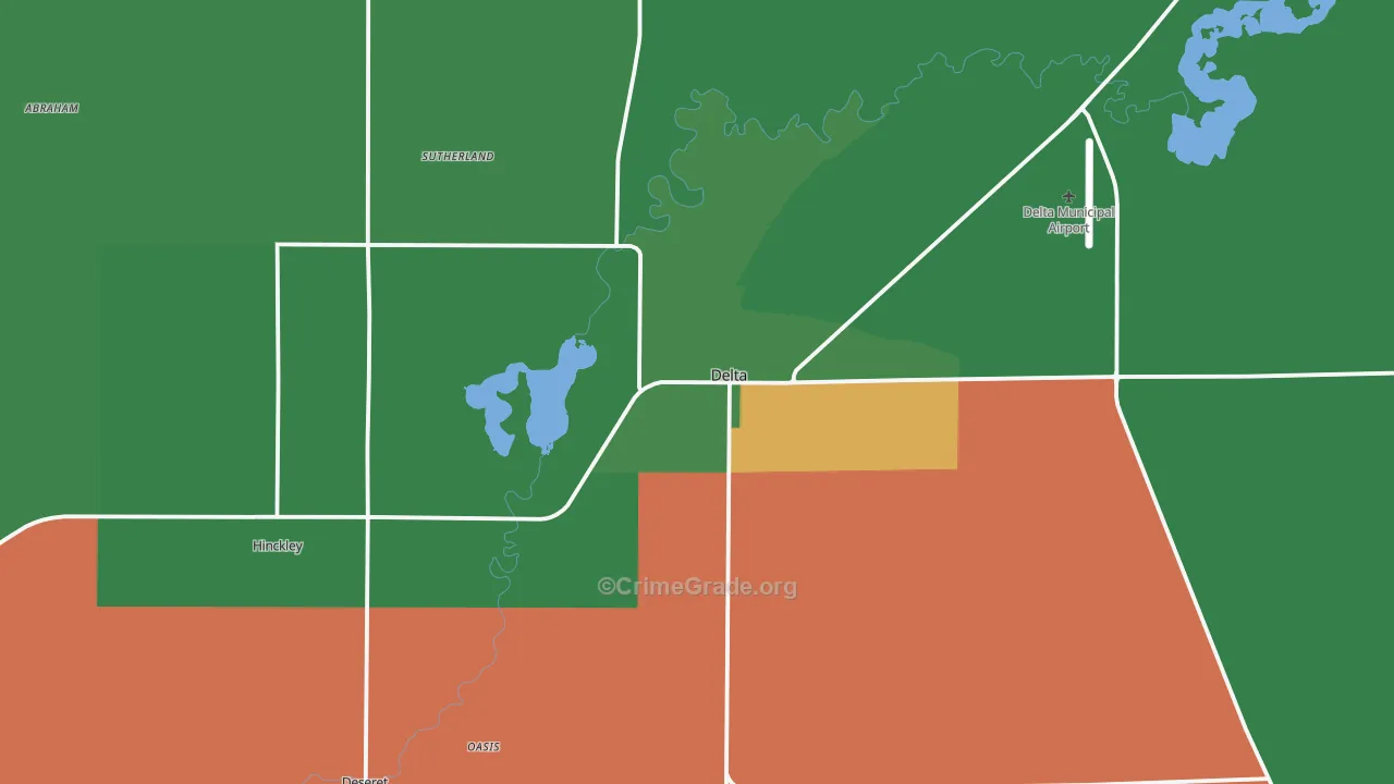 Delta, UT Map of Vehicle Theft Rates
