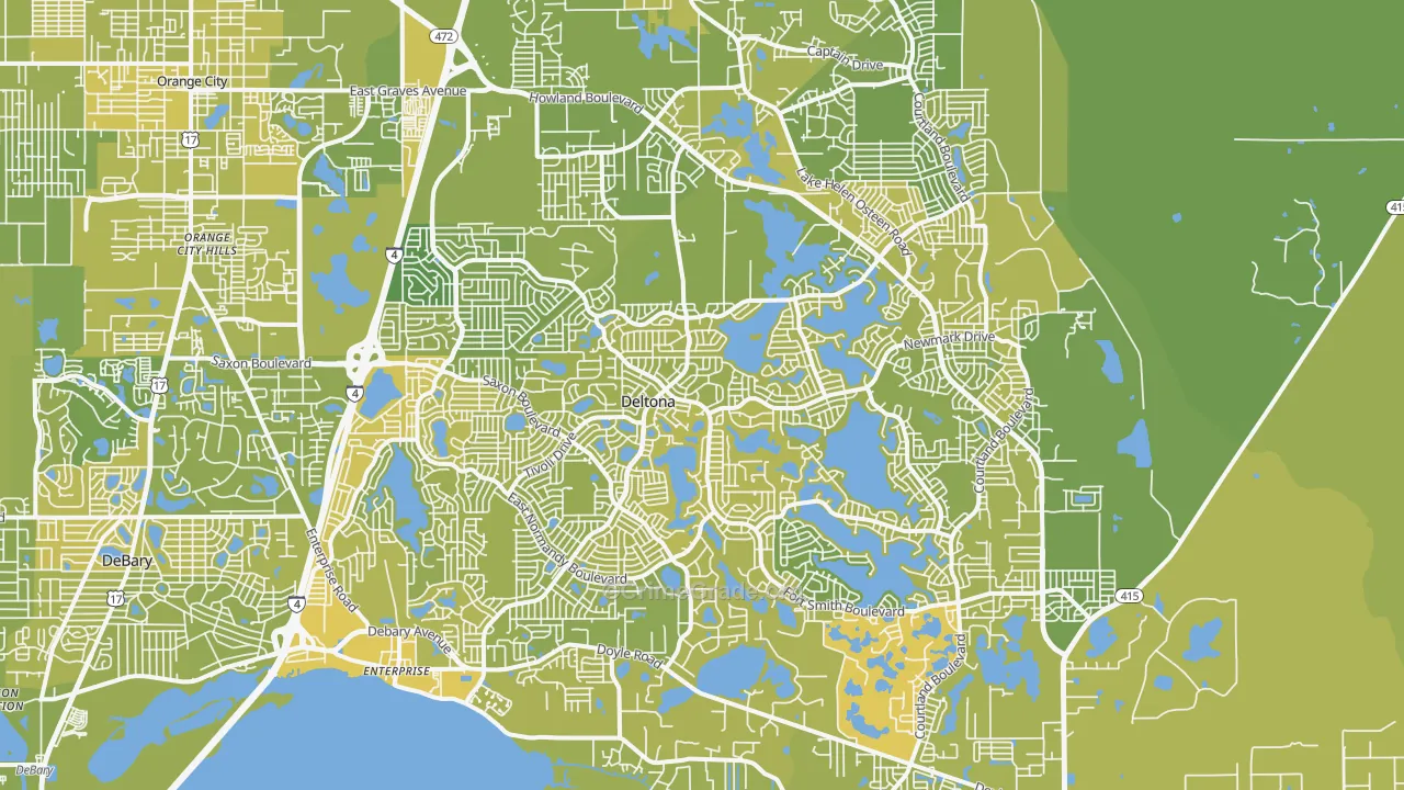 Deltona, FL Map of Vehicle Theft Rates