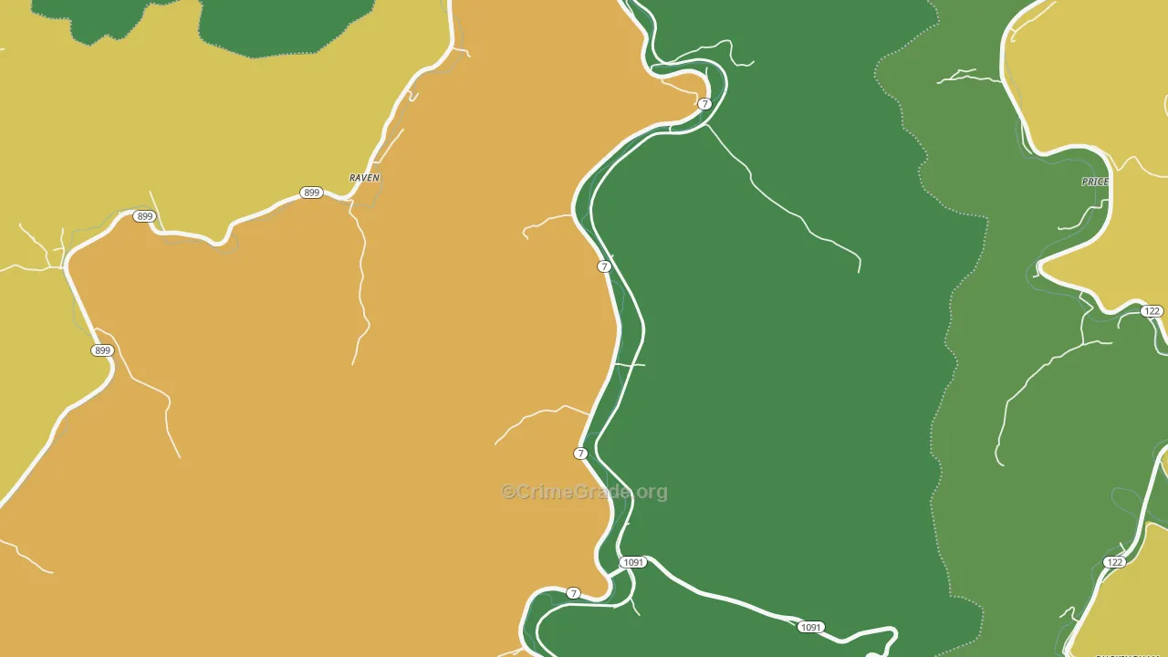 Dema, KY Map of Vehicle Theft Rates