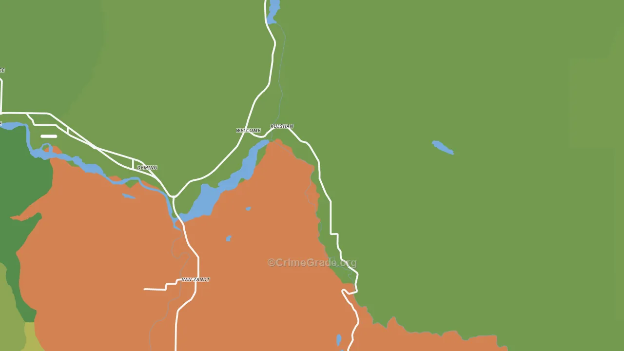Deming, WA Map of Vehicle Theft Rates