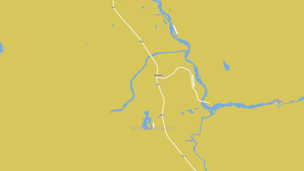 Denali Borough, AK Map of Vehicle Theft Rates