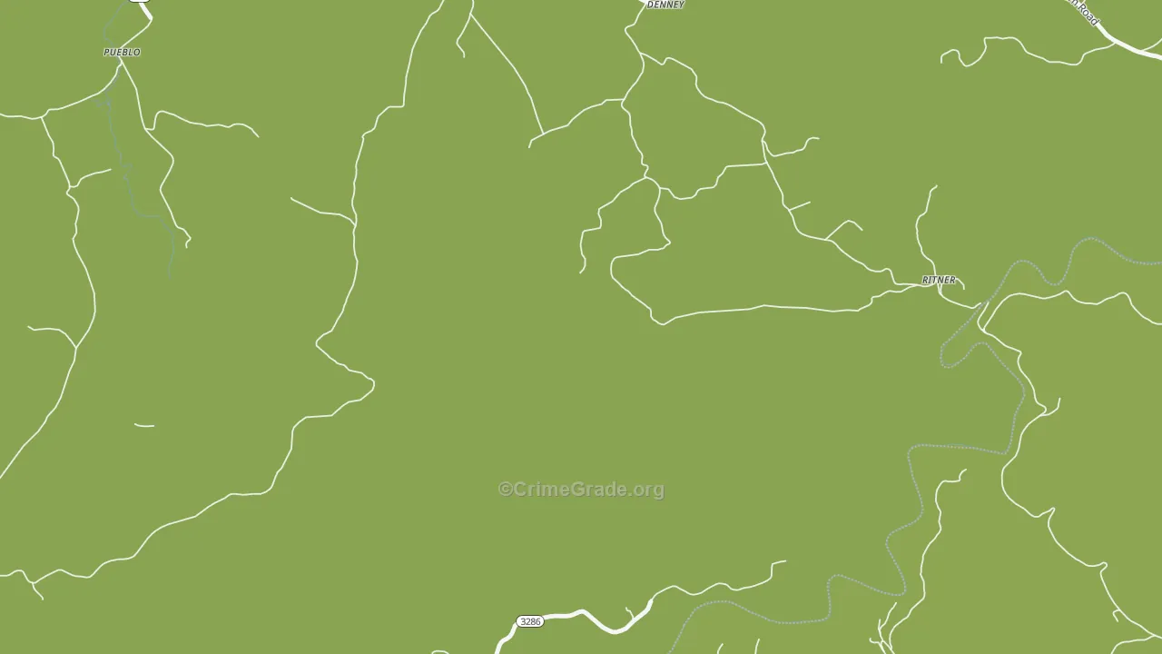 Denney, KY Map of Vehicle Theft Rates