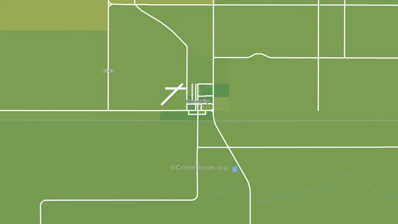 Denver City, TX Map of Vehicle Theft Rates