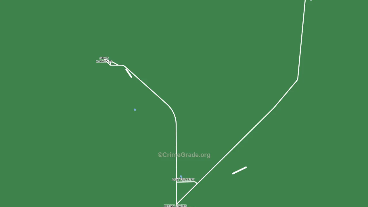 Desert Center, CA Map of Vehicle Theft Rates
