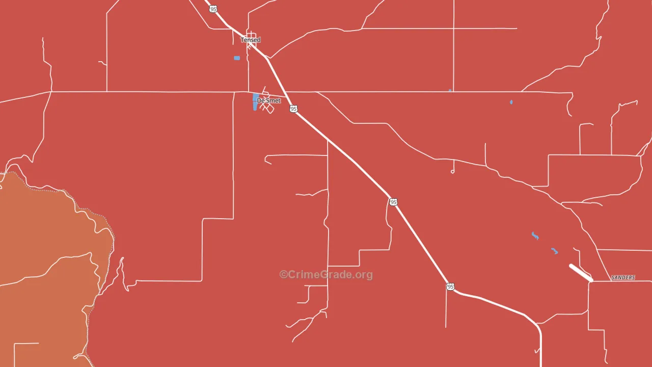 DeSmet, ID Map of Vehicle Theft Rates
