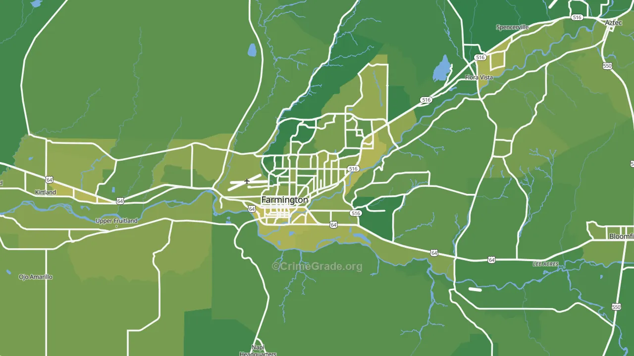 DeSmet, NM Map of Vehicle Theft Rates