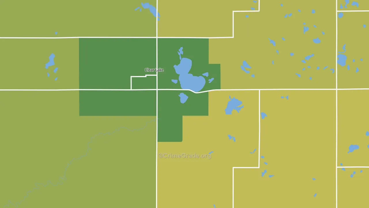 Deuel County, SD Map of Vehicle Theft Rates