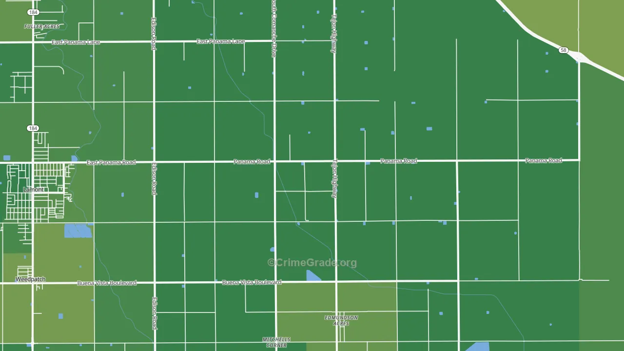 Di Giorgio, CA Map of Vehicle Theft Rates