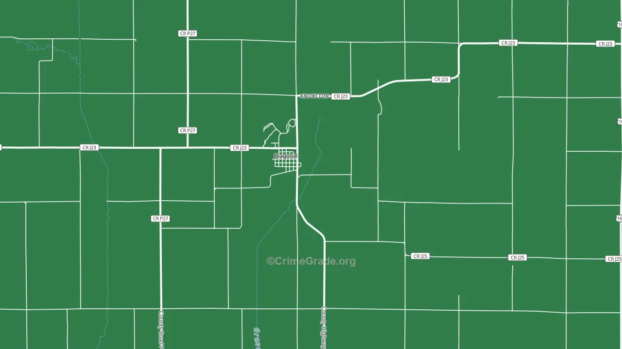 Diagonal, IA Map of Vehicle Theft Rates