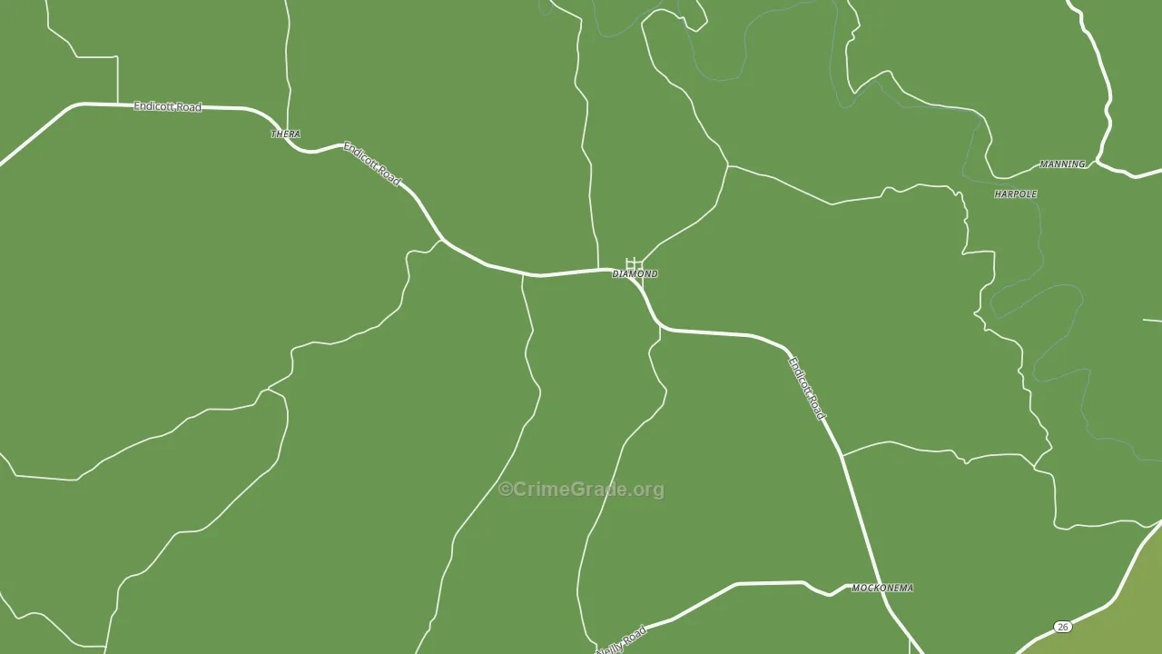 Diamond, WA Map of Vehicle Theft Rates