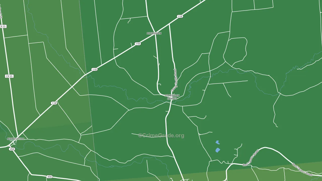 Dickinson Center, NY Map of Vehicle Theft Rates