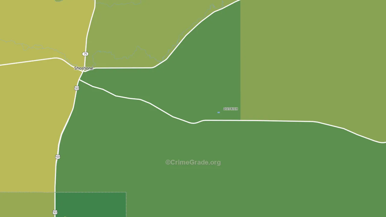 Dietrich, ID Map of Vehicle Theft Rates