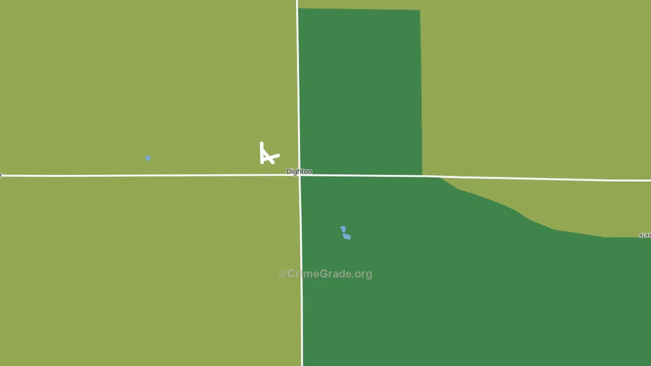 Dighton, KS Map of Vehicle Theft Rates