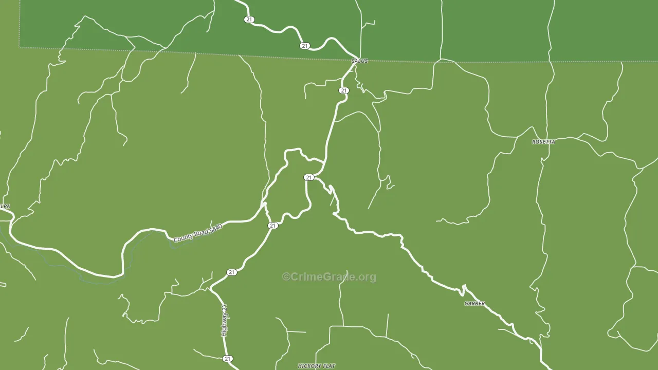 Dillen, AR Map of Vehicle Theft Rates