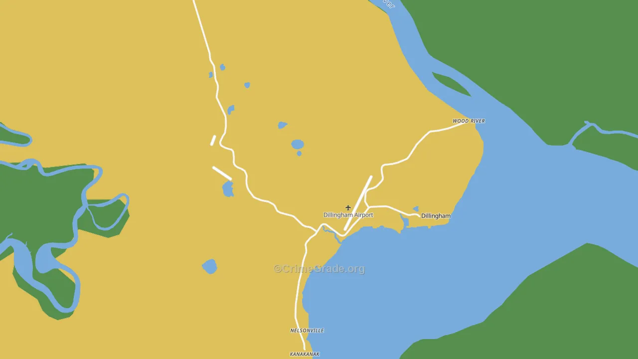 Dillingham, AK Map of Vehicle Theft Rates