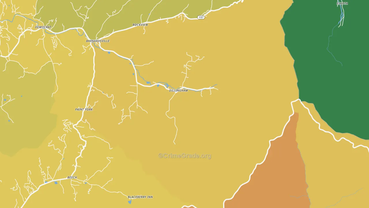 Dillingham, NC Map of Vehicle Theft Rates