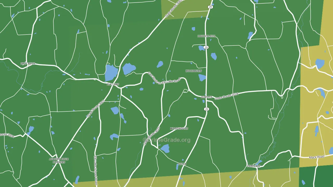 Dimock, PA Map of Vehicle Theft Rates
