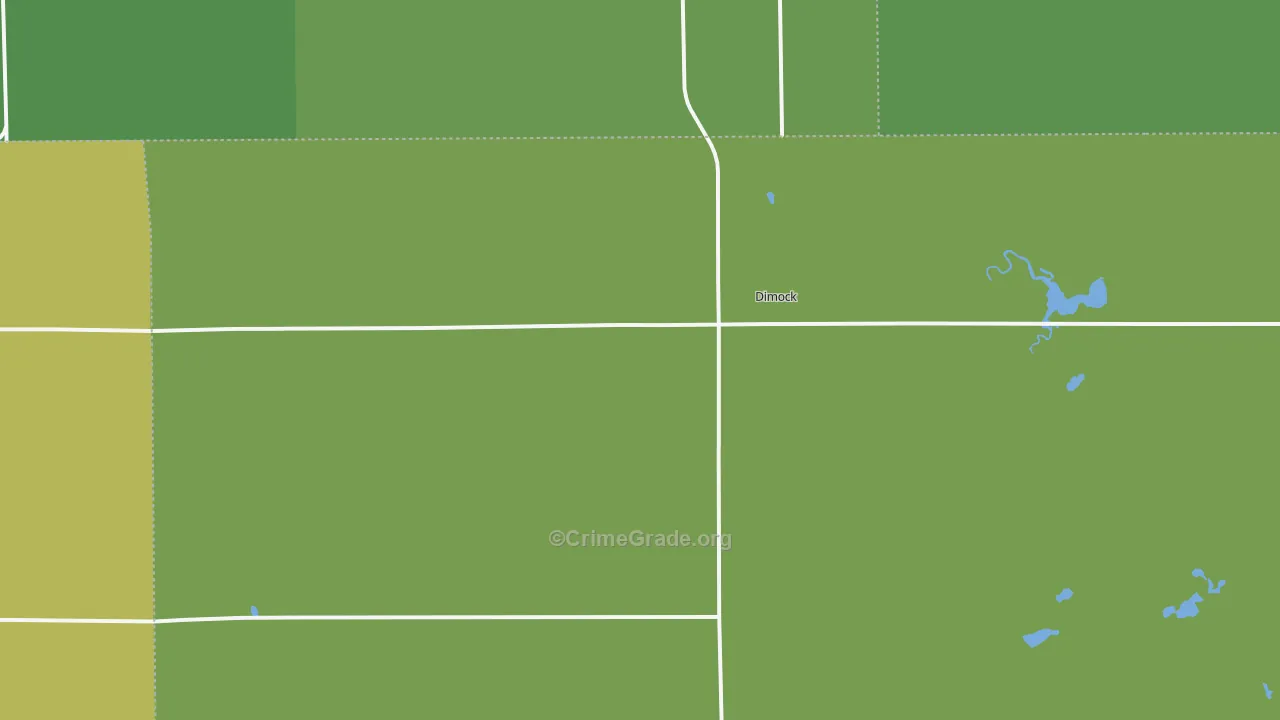 Dimock, SD Map of Vehicle Theft Rates