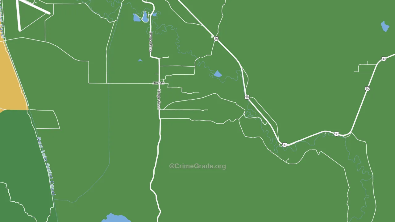 Dingle, ID Map of Vehicle Theft Rates