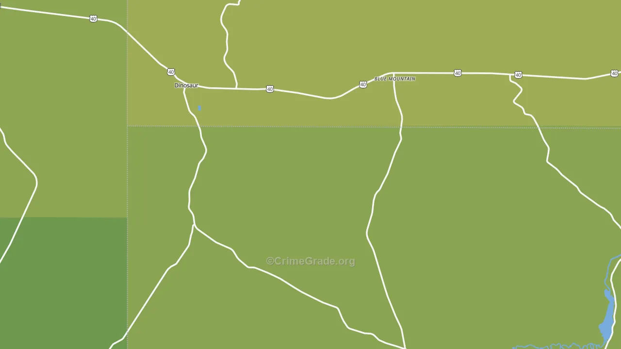 Dinosaur, CO Map of Vehicle Theft Rates