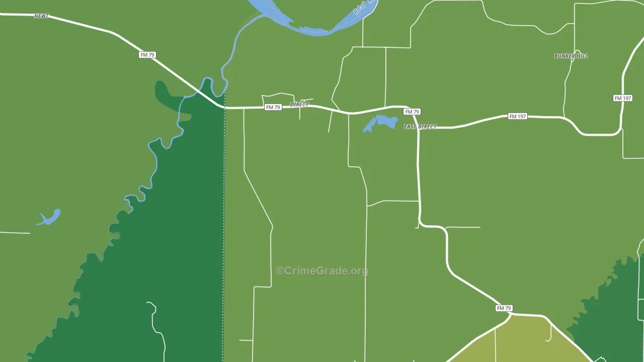 Direct, TX Map of Vehicle Theft Rates