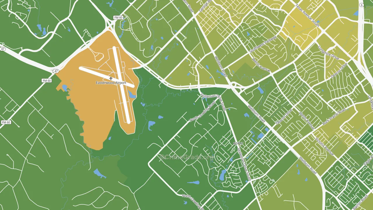 Disaster City, College Station, TX Map of Vehicle Theft Rates