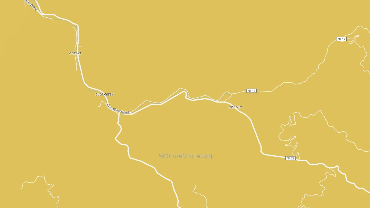 Disston, OR Map of Vehicle Theft Rates