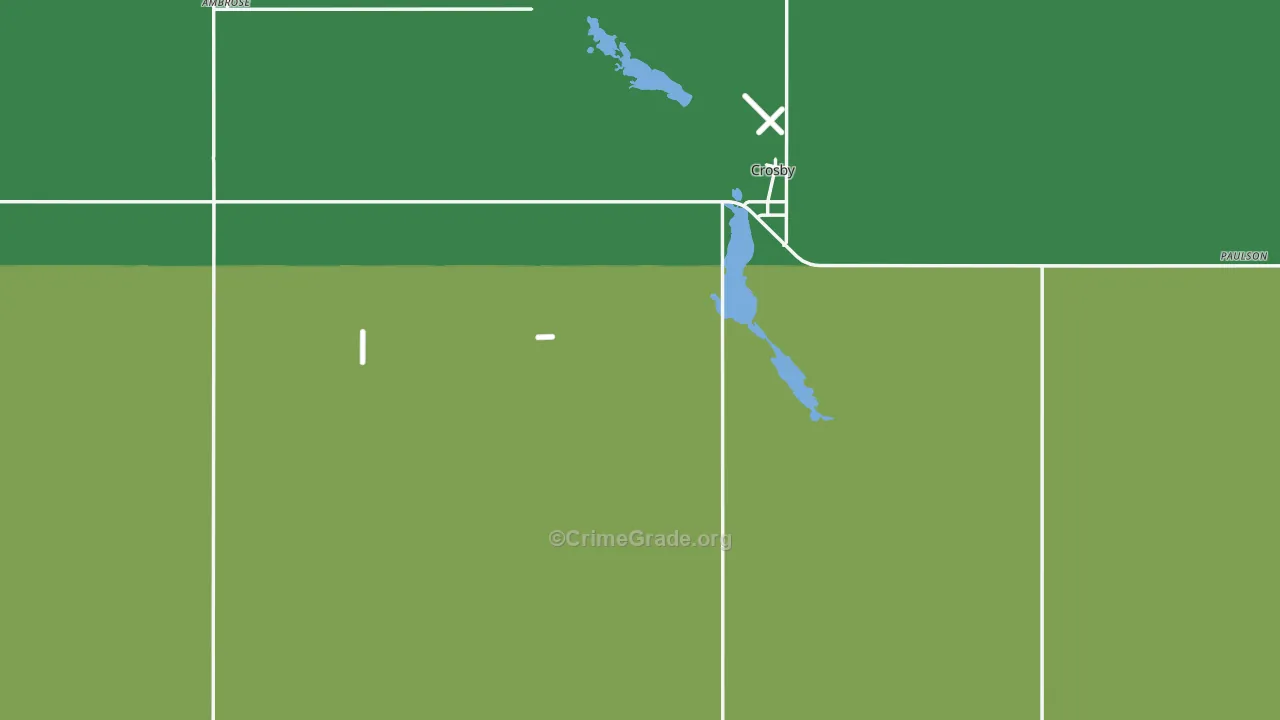 Divide County, ND Map of Vehicle Theft Rates