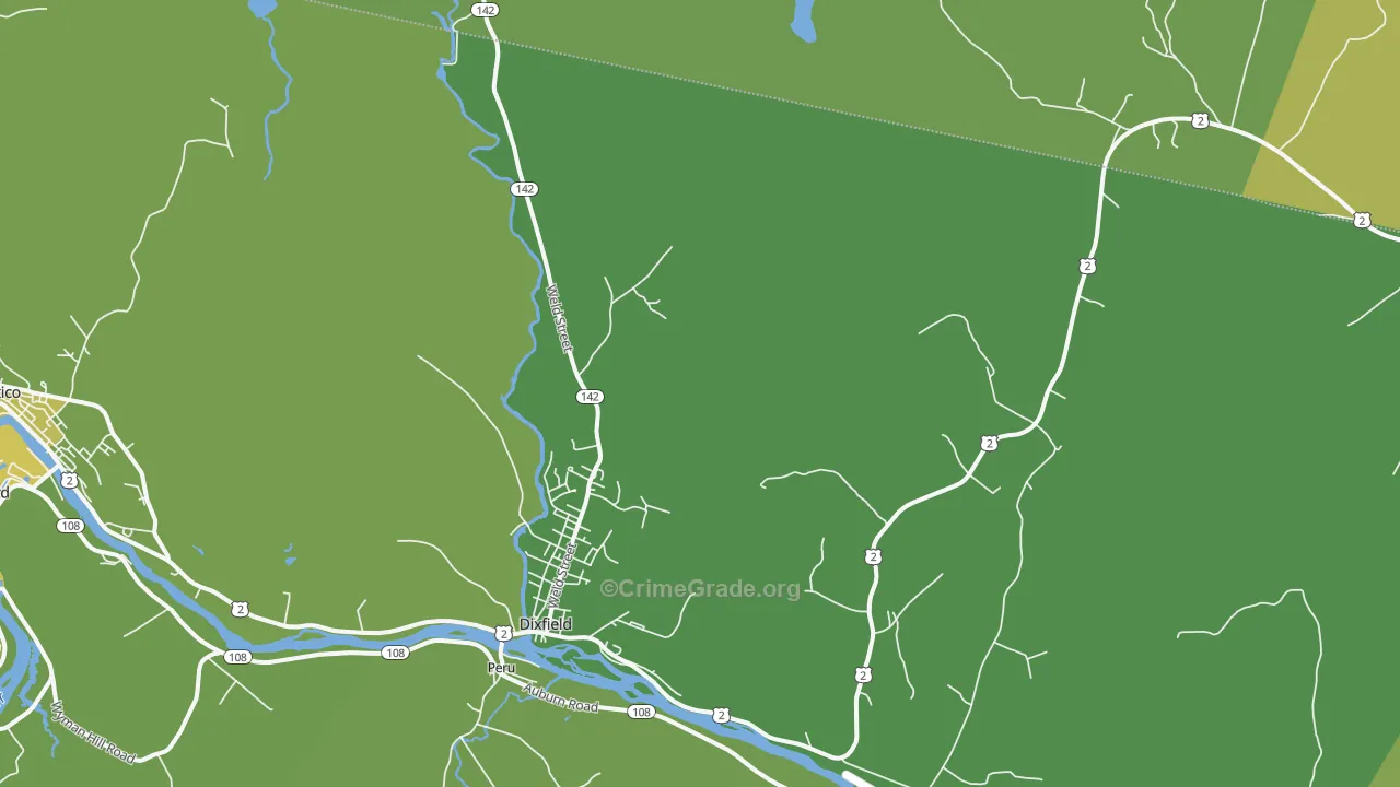 Dixfield, ME Map of Vehicle Theft Rates