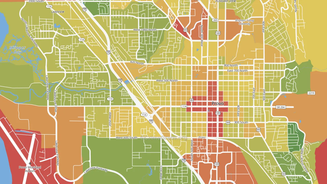 Dixon, Provo, UT Map of Vehicle Theft Rates