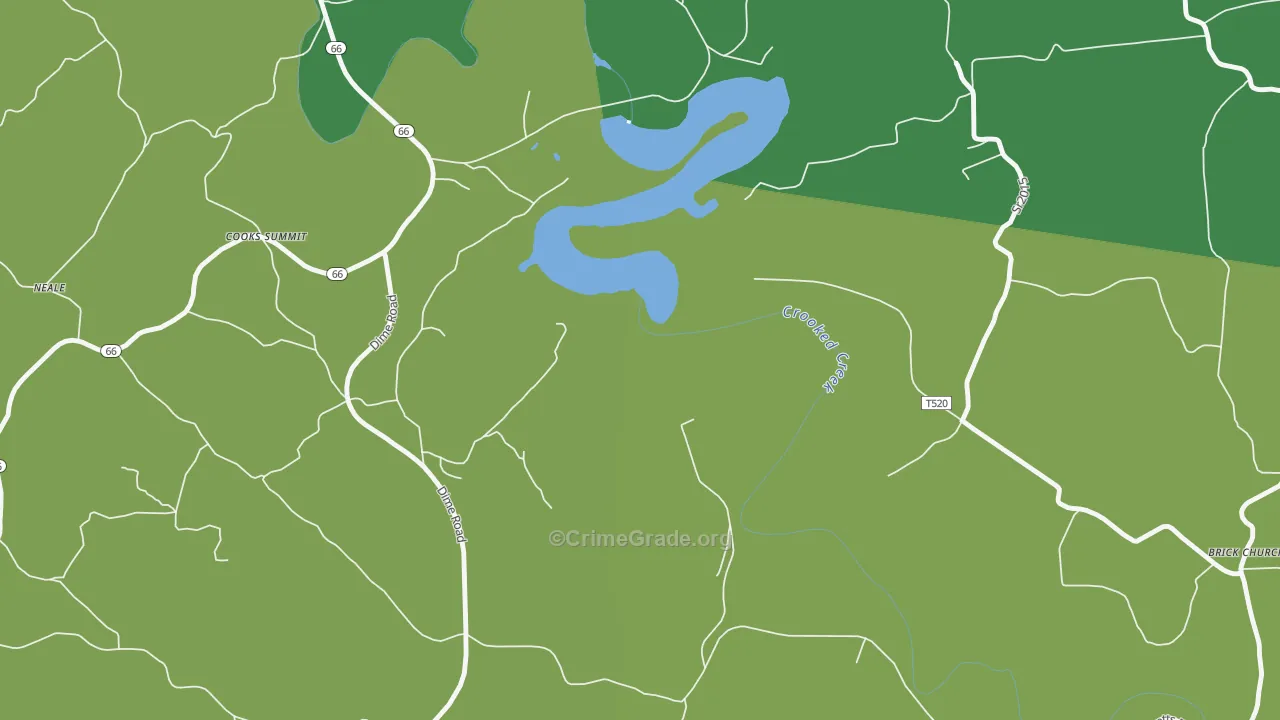 Dog Town, PA Map of Vehicle Theft Rates